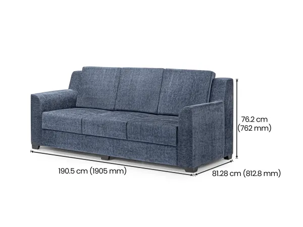Erica Upholstered 3 Seater Sofa in Livid Color